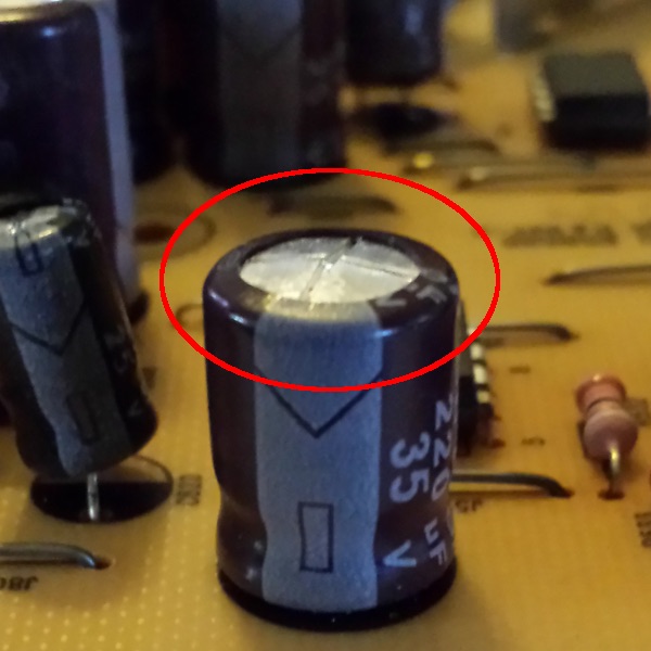 Electrolytic capacitors determine the lifetime of a power supply