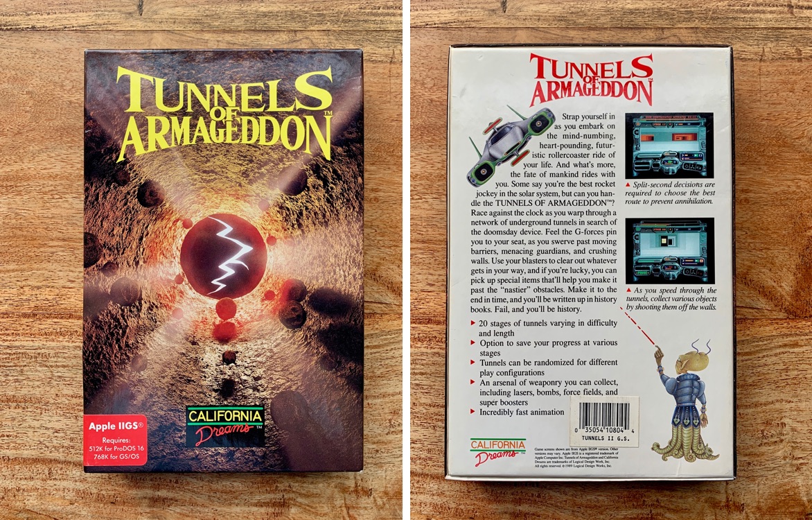 Tunnels of Armageddon box, front and back